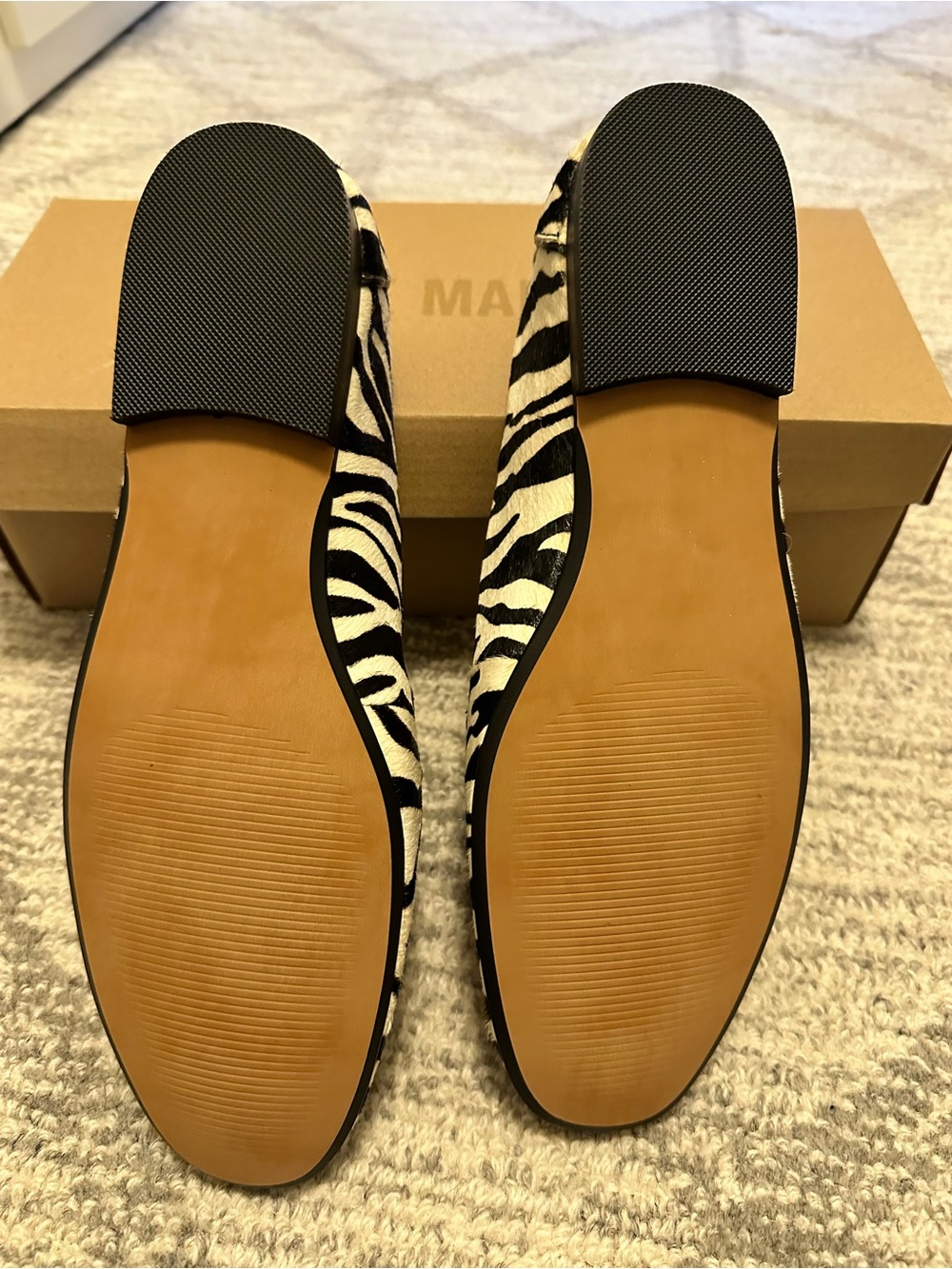 Steve Madden Zebra-Print Slip-On Loafers - Black & White - Picture 4 of 4